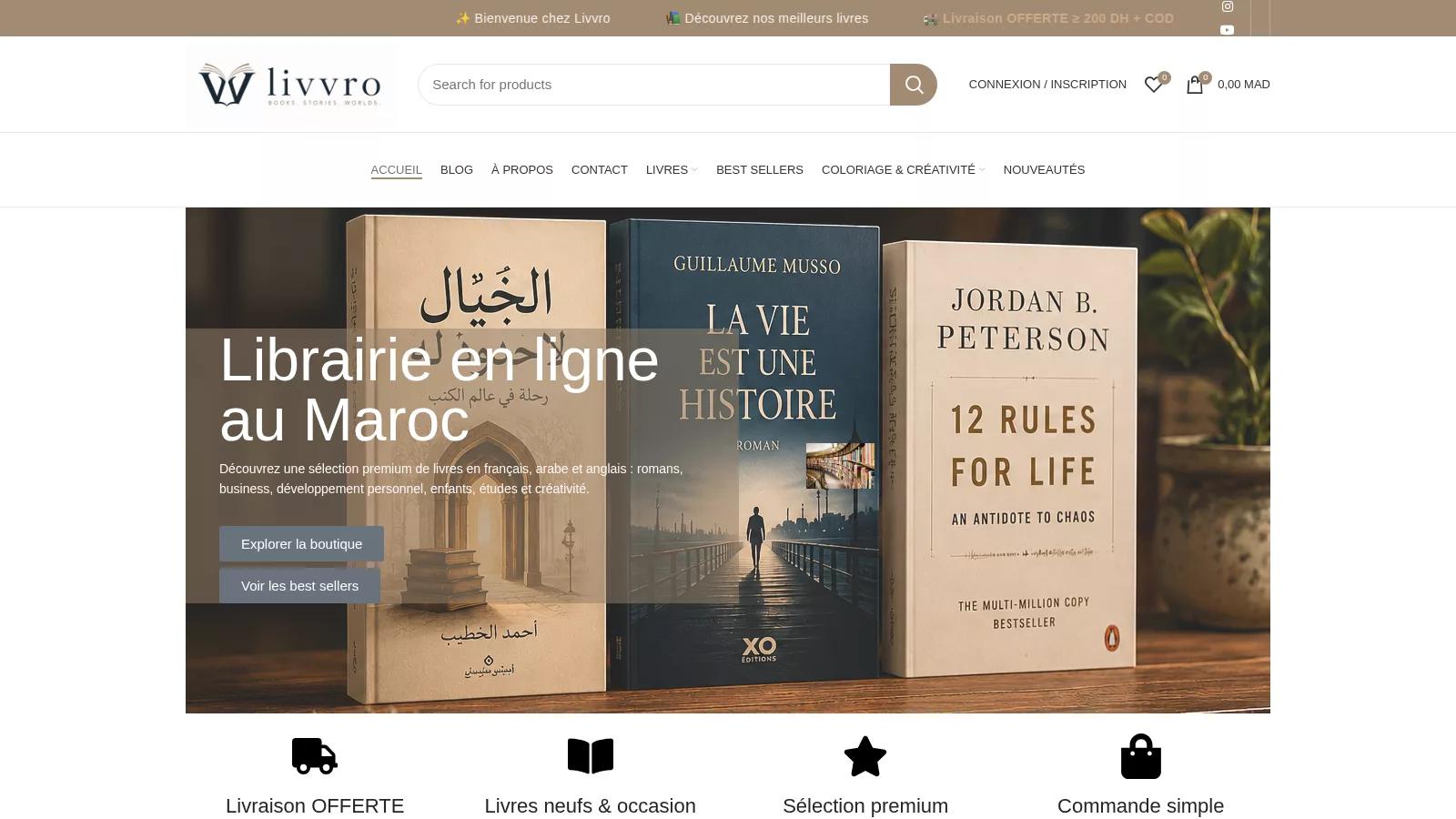 Livvro website screenshot