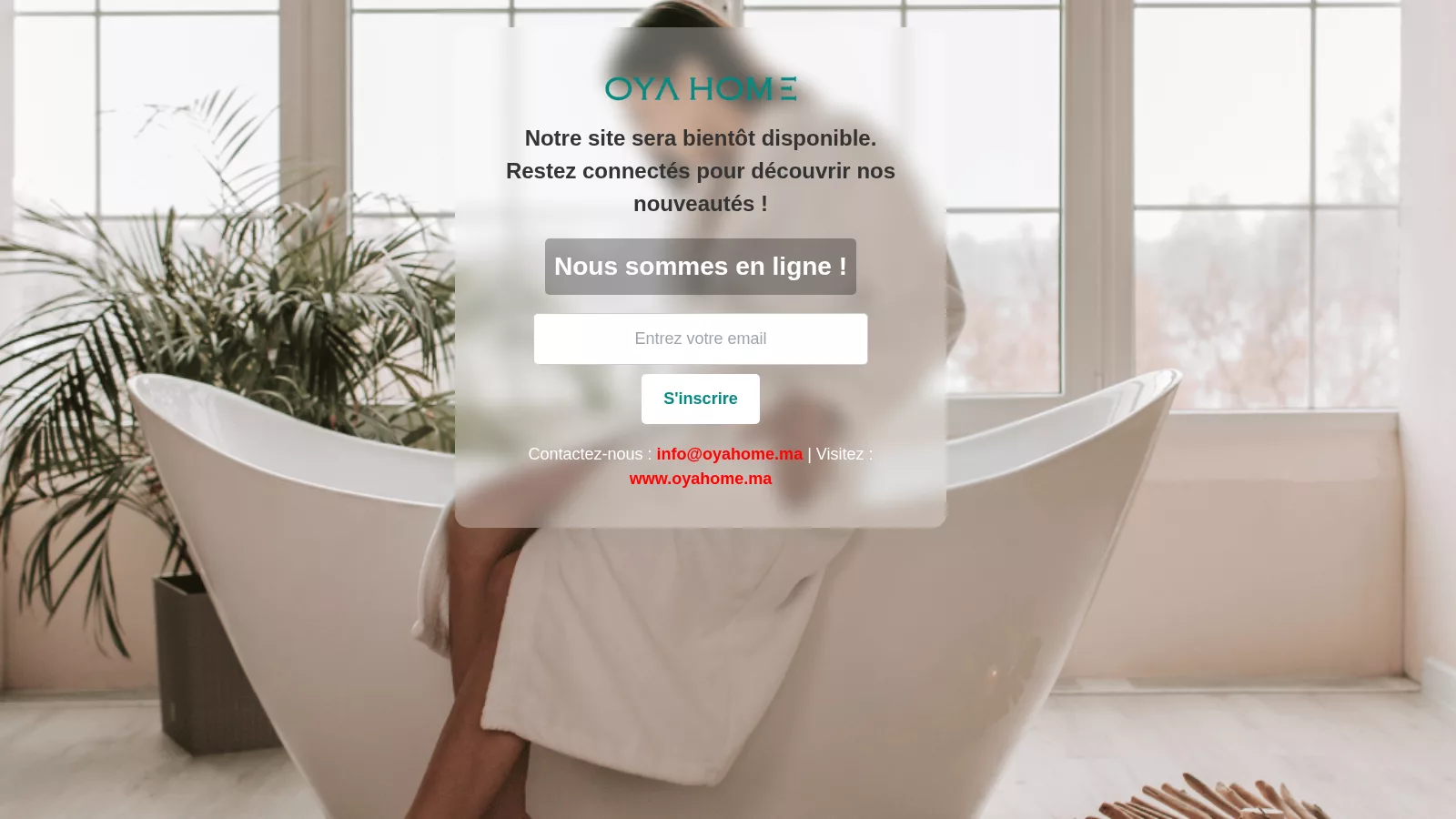 OYA HOME website screenshot